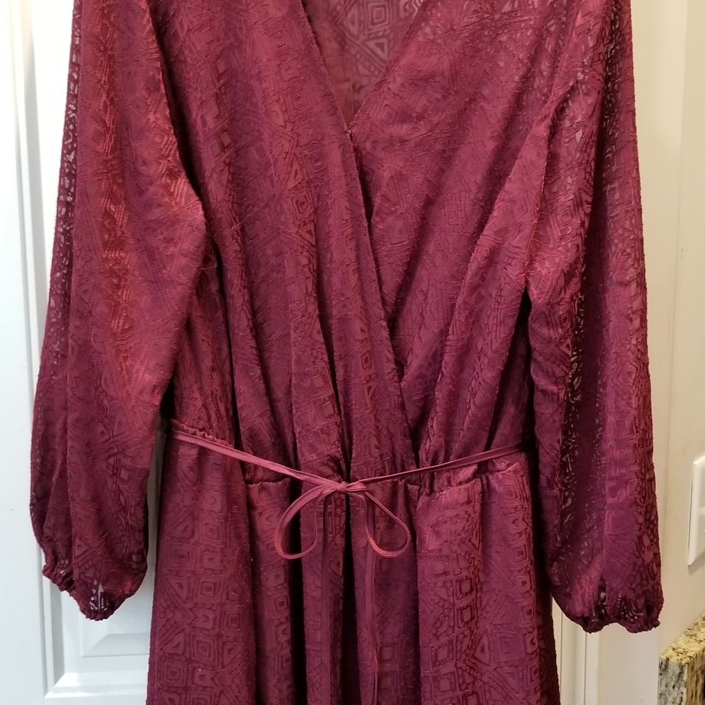 Ava & Viv Burgundy Maroon Dress Sz   4x
